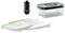 Vacuum Accessory Set with transparent food storage container, black pump attachment, and multiple vacuum bags. Perfect for keeping food fresh.