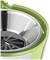 Juicer with stainless steel sieve basket and serrated cutting blade. Bright green casing visible. Suitable for kitchen or catering use.