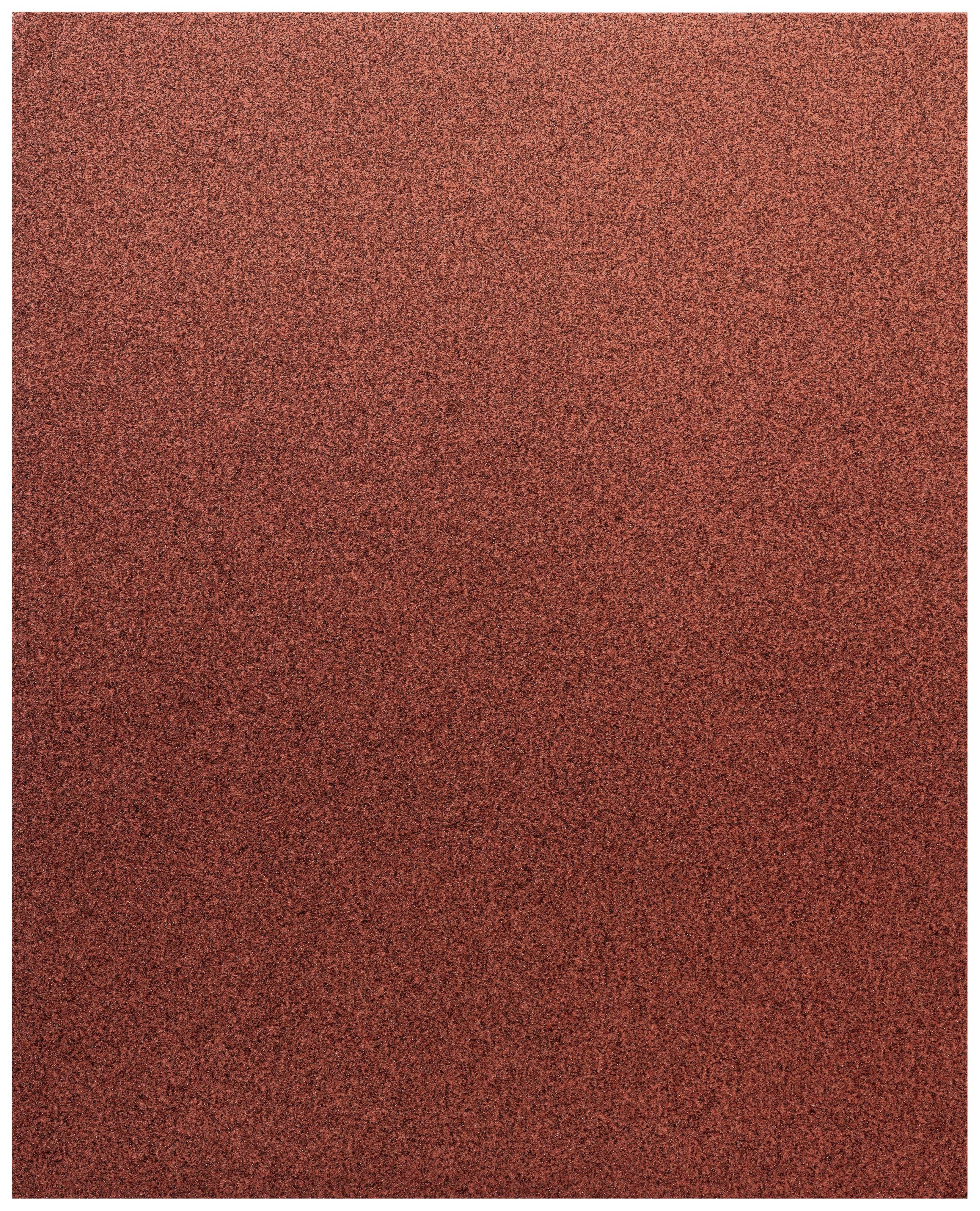 A red sandpaper with a uniform, rough texture. Suitable for general sanding work on wood or metal.