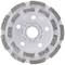 Metal and plastic grinding disc with multiple segments for processing concrete surfaces. Markings indicate technical specifications.