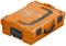 An orange tool case with a black handle and logo. Used for the safe transportation and storage of tools.<br><br>Note: The translation is in British English, maintaining the original meaning and description of the tool case.