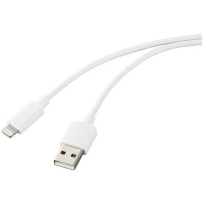 Image of Renkforce Apple iPad/iPhone/iPod Cable [1x USB 2.0 connector A - 1x Apple Dock lightning plug] 1.00 m White
