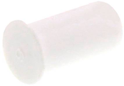 A transparent, cylindrical plastic pin, possibly part of a larger mechanism or construction.