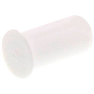 A transparent, cylindrical plastic pin, possibly part of a larger mechanism or construction.
