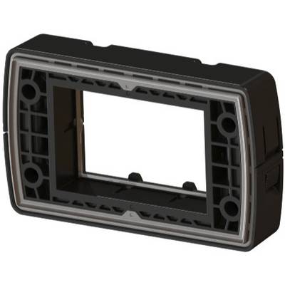 Black rectangular plastic frame with an open centre, suitable for mounting in electronic devices or control panels.