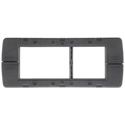 Black plastic frame with rectangular opening, likely for vehicle number plates.