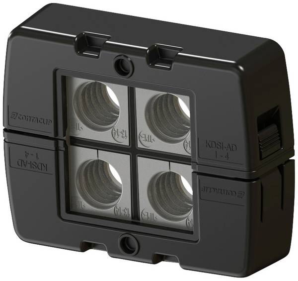 CONTA-CLIP KDSI-SET 1-4 BK Cable grommet  Mounting hole diameter 5.5 mm   Polyamide 6.6 Black 1 pc(s)