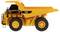 A yellow toy tipper truck stands upright. The number '770' is visible on the side. The truck has black tyres.