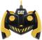 A yellow and black remote control controller with two rotary knobs, marked with 'CAT'.