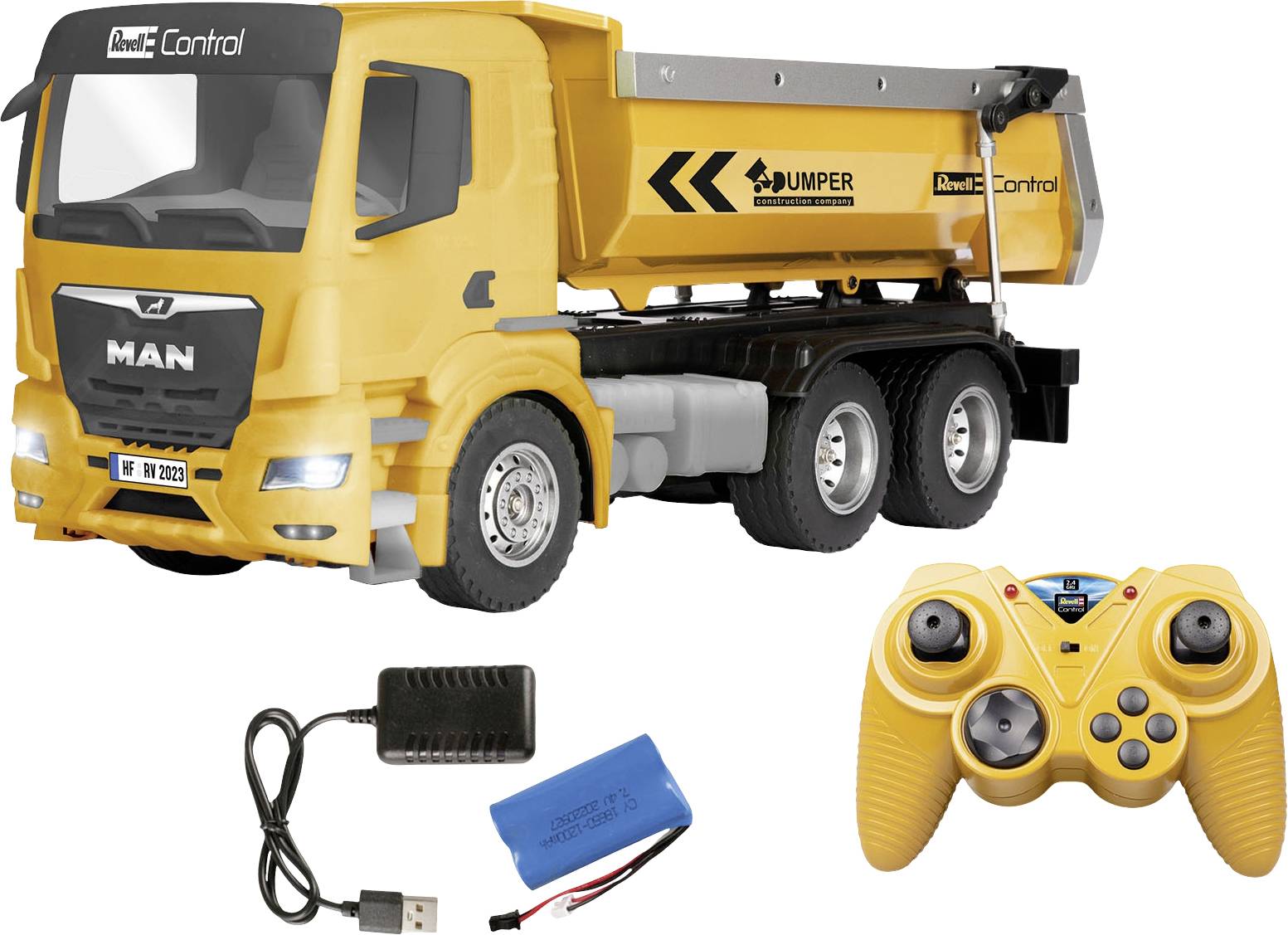 Buy Revell Control 24454 RC Dumper Truck MAN TGS 33.510 6X4 BB CH 1 14 RC scale model for beginners Electric HGV Conrad Electronic