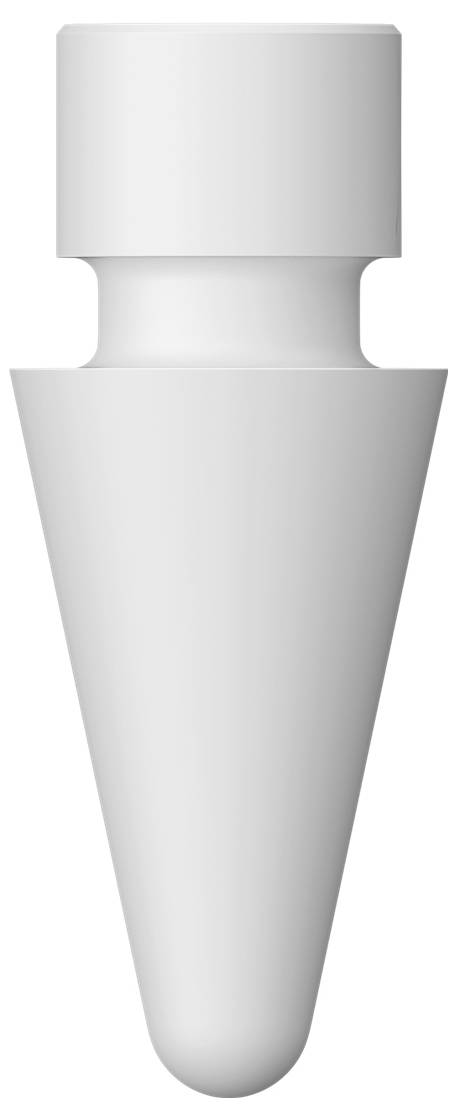A white, conical laboratory stopper with a cylindrical top, used for sealing and securing glassware in scientific experiments.