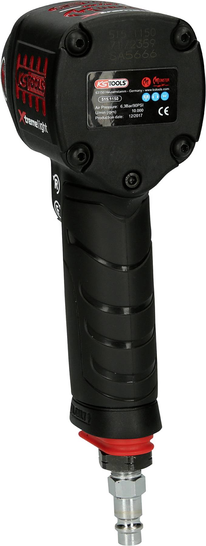 KS Tools 515.1150 515.1150 Pneumatic impact driver Tool holder: 1/2" (12.5 mm) Torque (max.): 1390 Nm-1