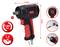 Pneumatic impact wrench with red handle, maximum torque 1084 Nm, 1/2" drive, length 180 mm, weight 1.2 kg.