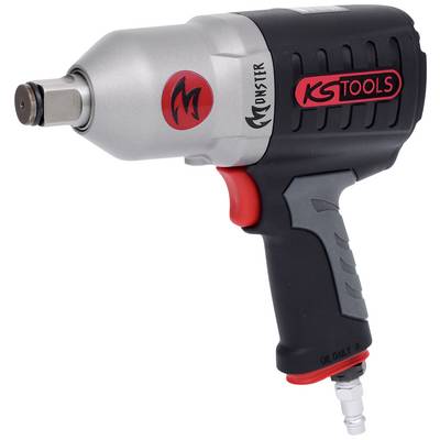 Pneumatic impact wrench in black and red design with 'KS Tools' logo. Suitable for quick and powerful screw work in workshops.