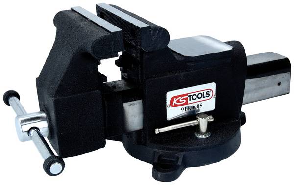 KS Tools      Vice  914.0005  Jaw width: 130 mm  Span width (max.): 140 mm