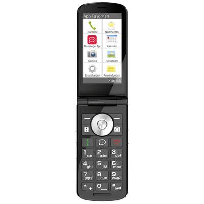 Emporia TOUCHsmart.2 Big button flip top mobile phone IP54, Panic button, Sprayproof, Dustproof Black