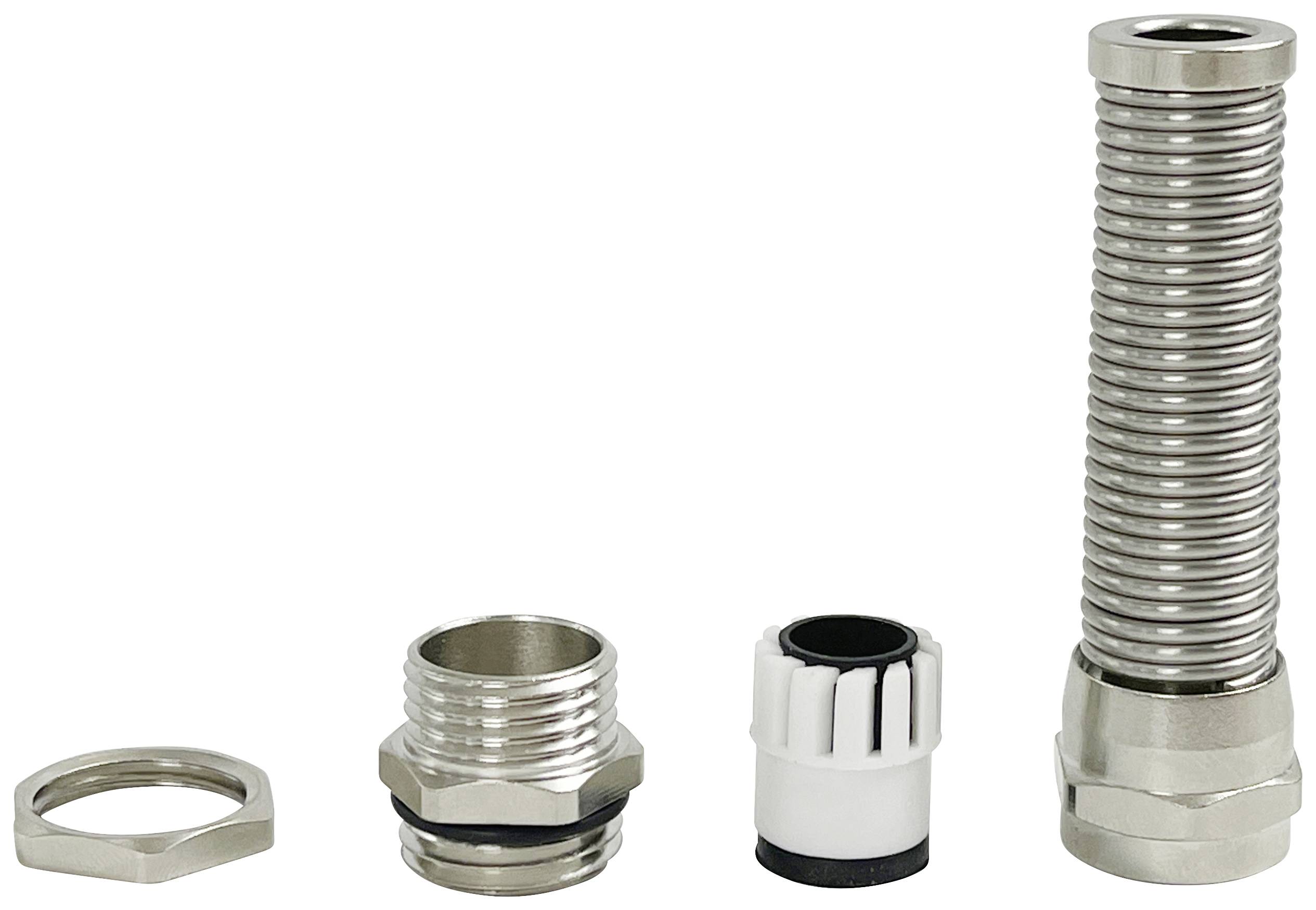 TRU COMPONENTS HXNZM18 Cable gland with strain relief M18 Brass Brass