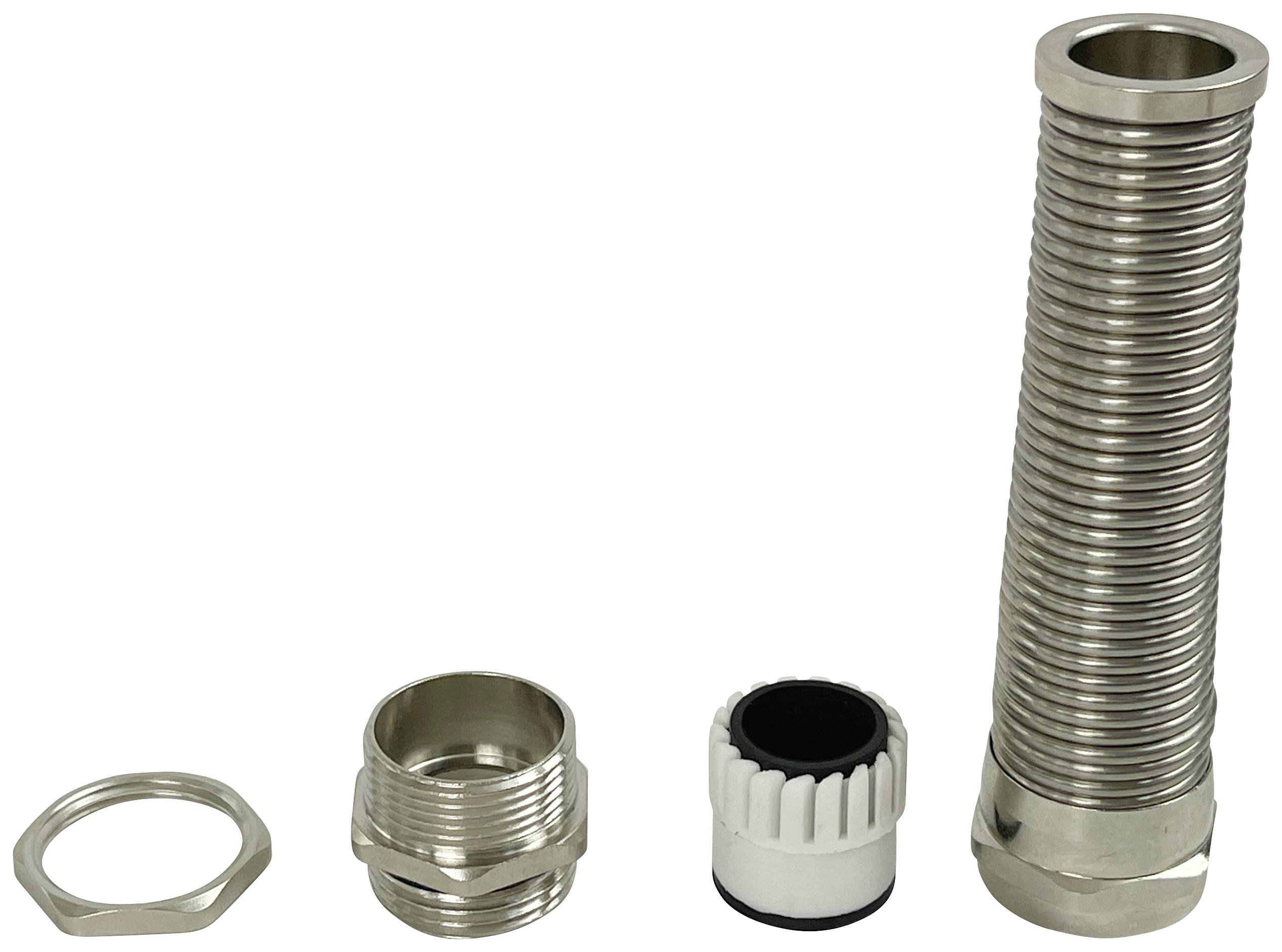 TRU COMPONENTS HXNZM22 Cable gland with strain relief M22 Brass Brass