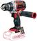 Cordless drill with ergonomic handle and chuck, branded 'Einhell'. Red casing, without battery pack inserted.
