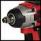 A red and black cordless impact driver with a metal head, perfect for screwing and assembly tasks.
