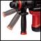 A red and black electric power tool with two handles, designed for drilling work.