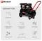 Einhell compressor for blow gun, paint spray gun, staple gun/nailer, impact wrench, ratchet wrench and tyre inflator.