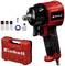Pneumatic Impact Wrench Set with red housing, attachments and red carry case by Einhell.