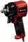 A red and black pneumatic impact wrench by Einhell, ergonomically shaped with a non-slip grip, suitable for automotive repairs.