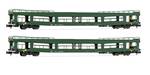 N 2er set, car transport wagon DDM of DR