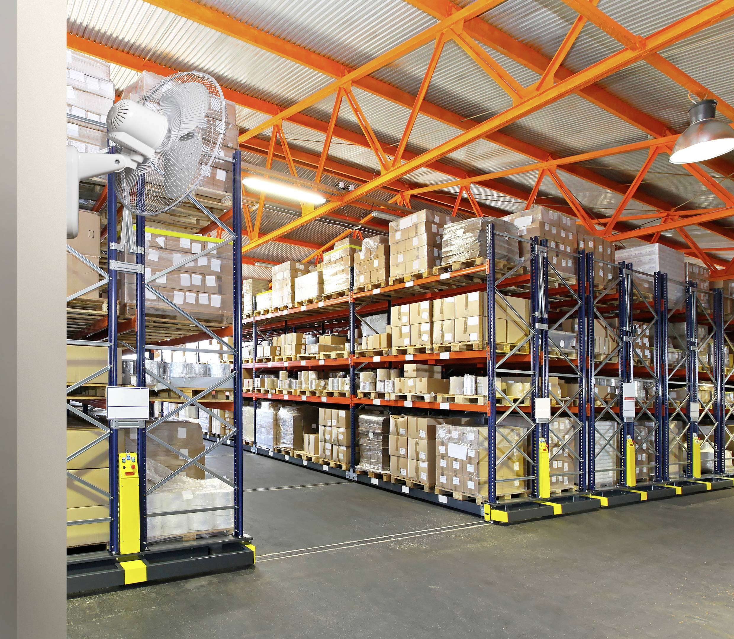 Sygonix Wall fan 45 W (L x W x H) 335 x 535 x 430 mm White Oscillating, incl. remote control, Timer-5