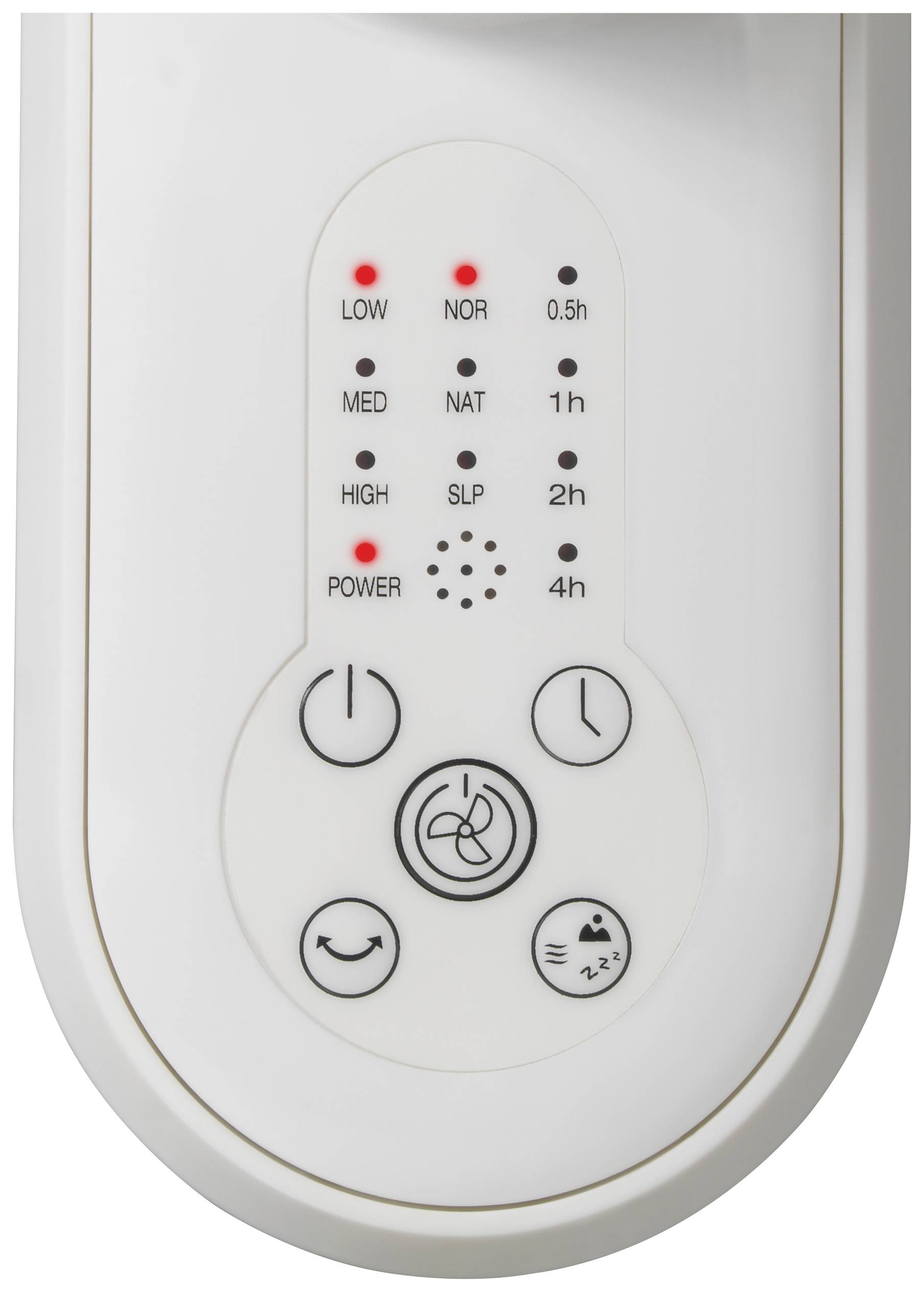 Sygonix Wall fan 45 W (L x W x H) 335 x 535 x 430 mm White Oscillating, incl. remote control, Timer-3