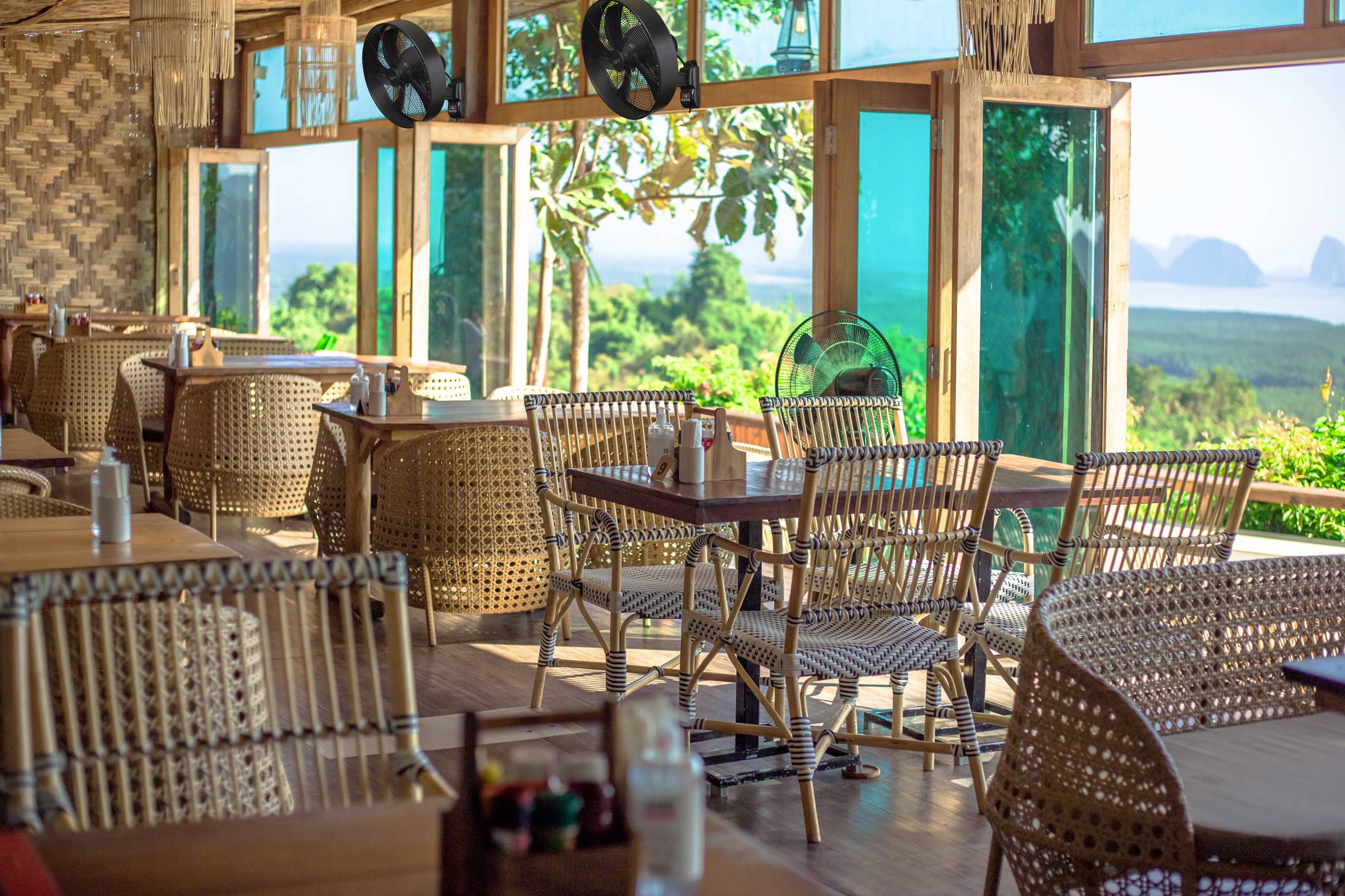 Sygonix Wall fan 50 W (L x W x H) 450 x 450 x 355 mm Black (matt) Oscillating, incl. remote control, Timer, Wall mountin-5