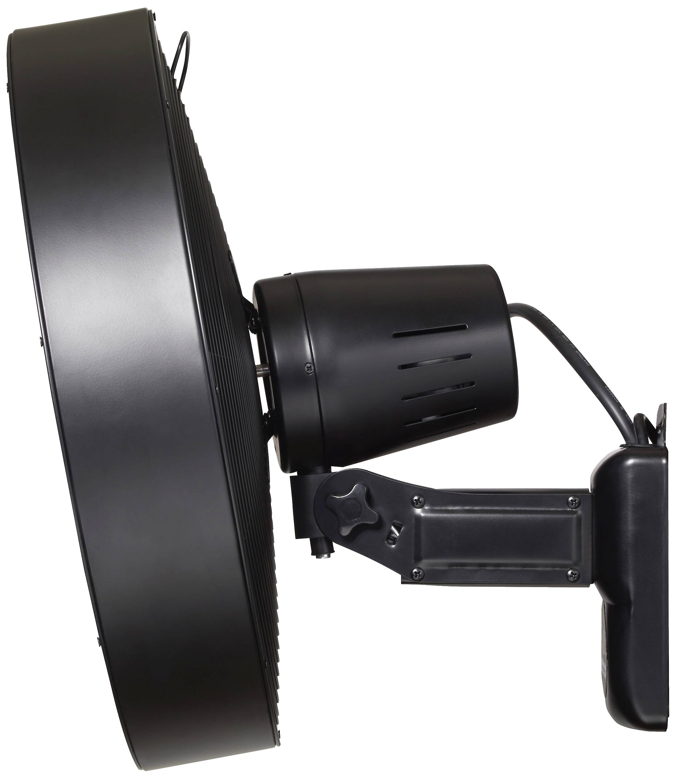 Sygonix Wall fan 50 W (L x W x H) 450 x 450 x 355 mm Black (matt) Oscillating, incl. remote control, Timer, Wall mountin-2