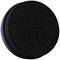 A black, round polishing pad with a textured surface, used for car care or similar applications.