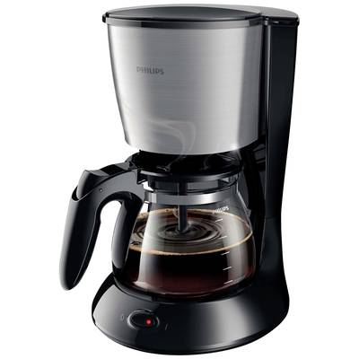 Image of Philips Daily Collection HD7462/20 Coffee maker Black, Metal Cup volume=15 Glass jug
