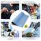 'Wellner Workplace Mat' at the centre, surrounded by images: top 'Hobby', top right 'Production Lines', bottom left 'Laboratory Workstations', bottom right 'Workbenches'.