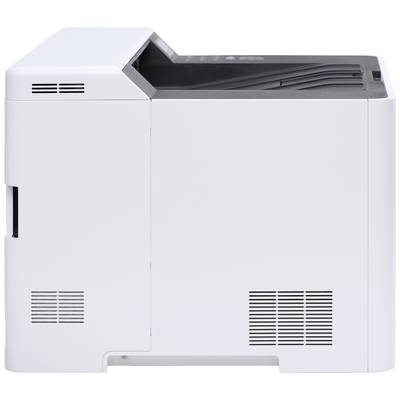 A side-on image of a white printer, with the paper output area visible.