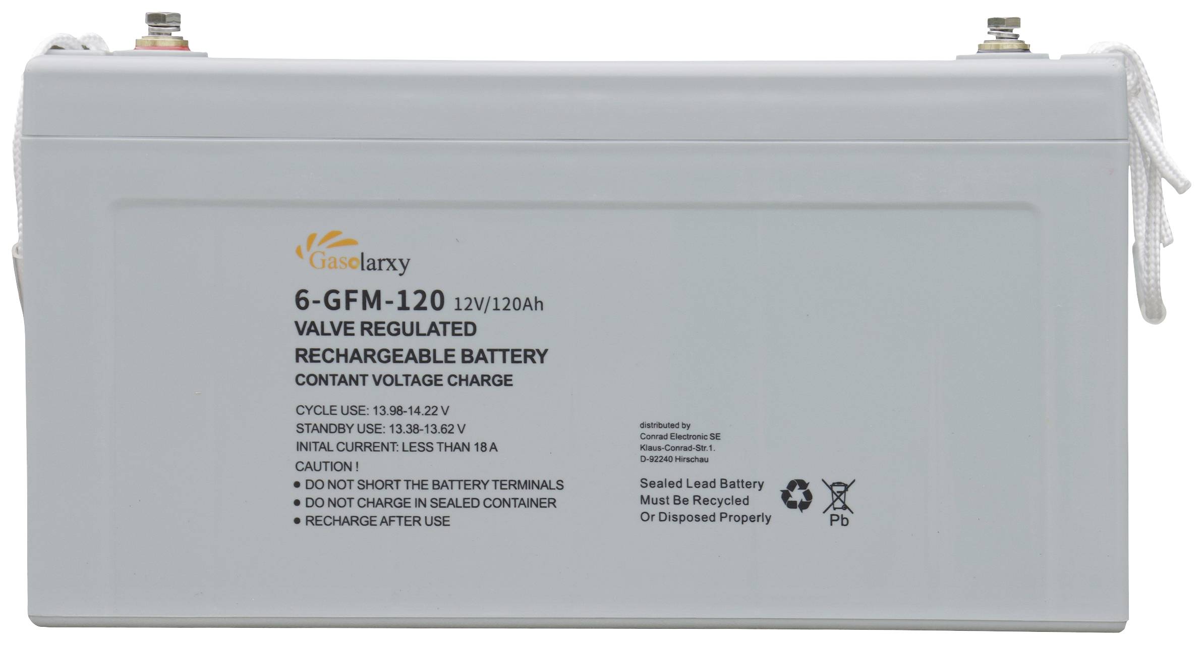 2619571 VRLA 12 V 120 Ah VRLA gel (L x W x H) 41.7 x 40.8 x 21 cm
