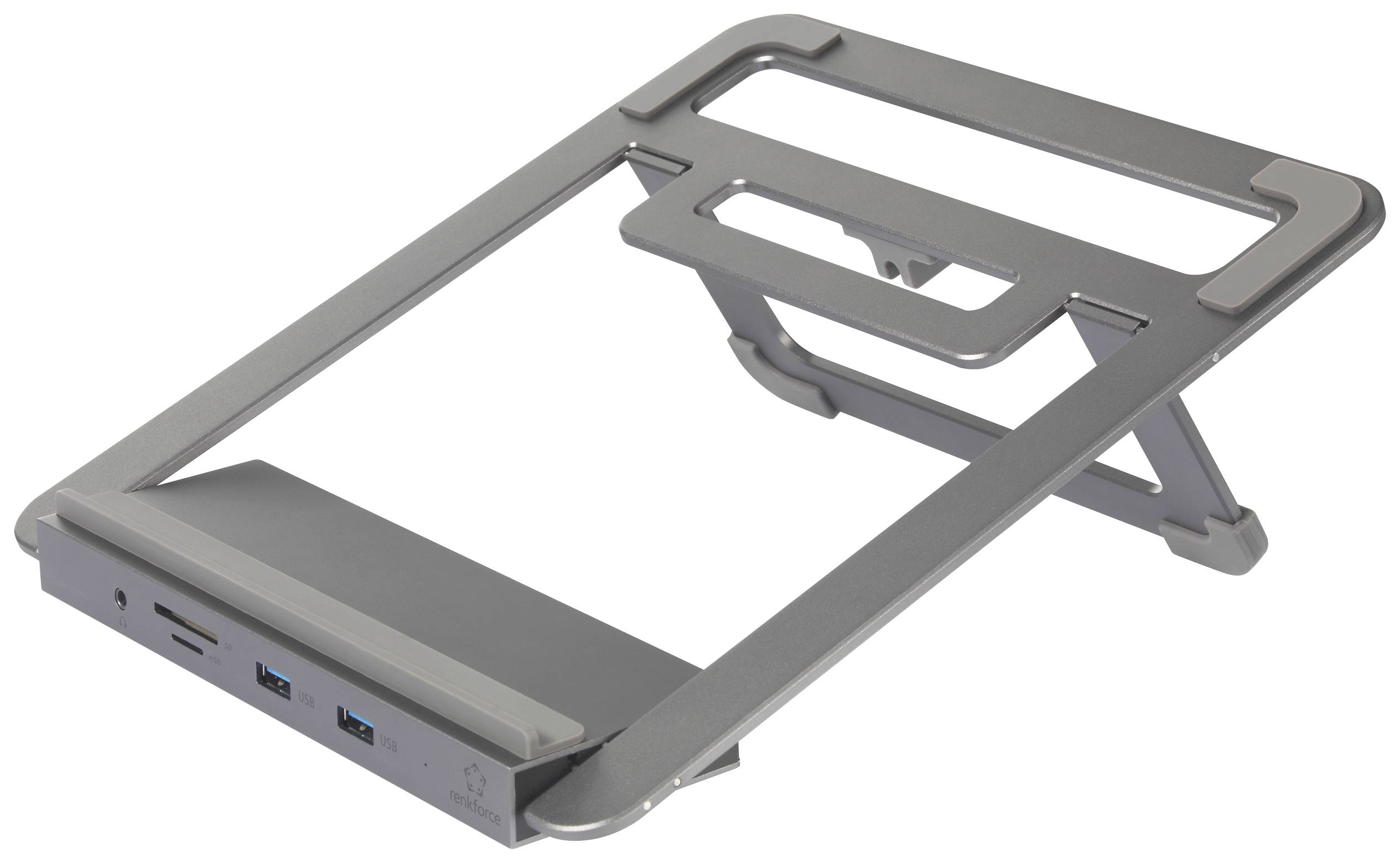 Renkforce RF-LLS-400 USB-C® laptop docking station / stand Compatible with (brand): Universal, Apple USB-C® powered