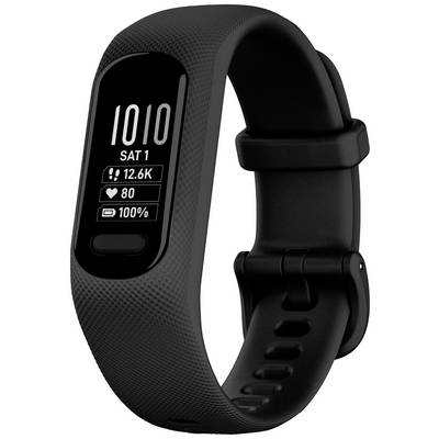 A black fitness band displays steps (12.6K), heart rate (80 BPM) and battery charge (100%) on the display.