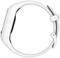 The image shows a white smartwatch strap, viewed from the side, with a buckle for size adjustment.