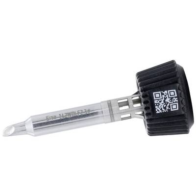 Dropper with a black cap featuring a QR code, a transparent tube, and a metal holder, set against a white background.