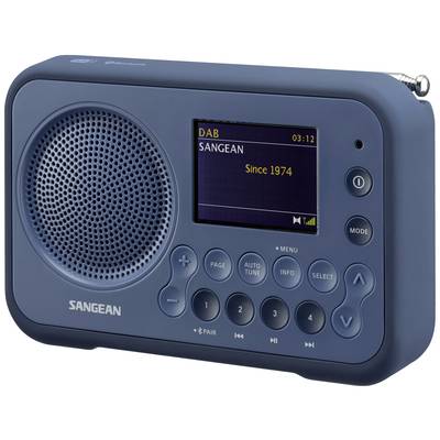 Sangean DPR-76BT Pocket radio DAB+, FM AUX, Bluetooth  Keylock Dark blue