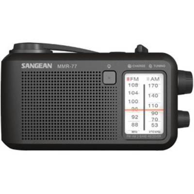 Image of Sangean MMR-77 Outdoor radio FM, AM Emergency radio Crank, splashproof, Torch, rechargeable Black