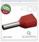 Package of 100 red cable end ferrules, 1 mm². Article number: 22C435. Brand: Quadrios.