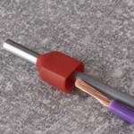 Twin wire-end sleeves made of copper set 100 pieces, cross-section 1.5 mm²
