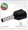 Image of a black cable end ferrule set with copper, 100 pieces, 1.5 mm², Article number 22C436, Brand Quadrios.