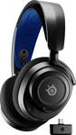 Steelseries Arctis Nova 7P Gaming Over-ear headset Bluetooth® (1075101), Cordless (1075099) Stereo Black, Blue Microphone noise cancelling Headset, Volume control, Microphone mute