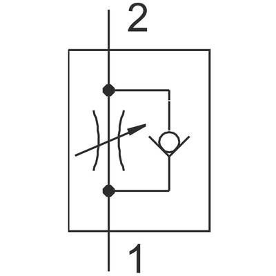 Circuit symbol of a thyristor with diode and designation '1' and '2'. The symbol shows the main current circuit and the control circuits.