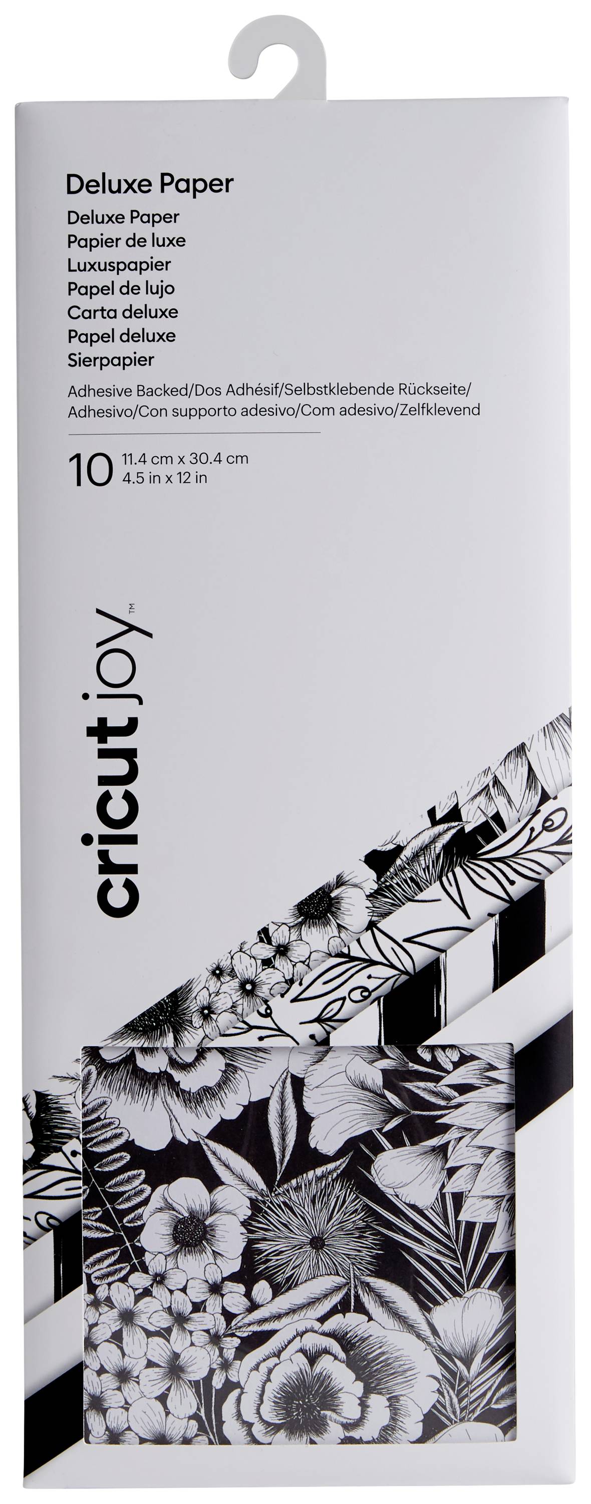 Image of Cricut Joy Adhesive Backed Deluxe Paper Design set Black, White